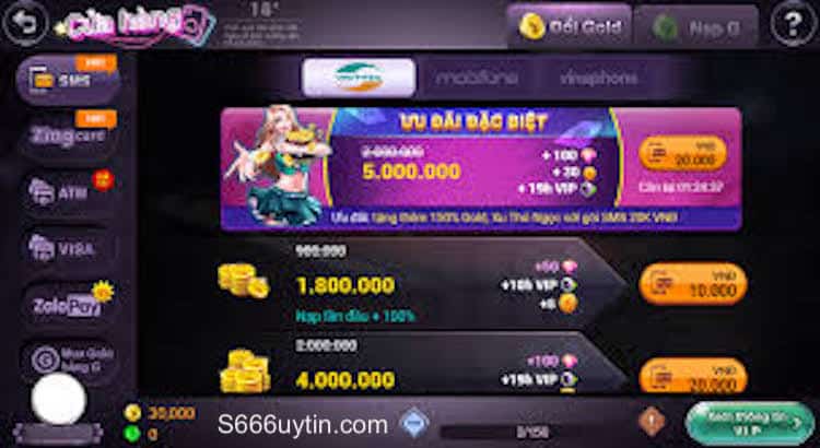 cách nạp gold bằng sms trên zingplay